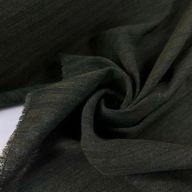 Tissu lainage à rayure vert uni Tissu lainage à rayure vert uni