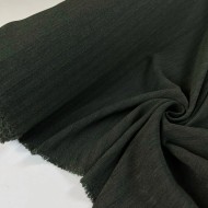 Tissu lainage à rayure vert uni Tissu lainage à rayure vert uni