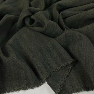 Tissu lainage à rayure vert uni Tissu lainage à rayure vert uni