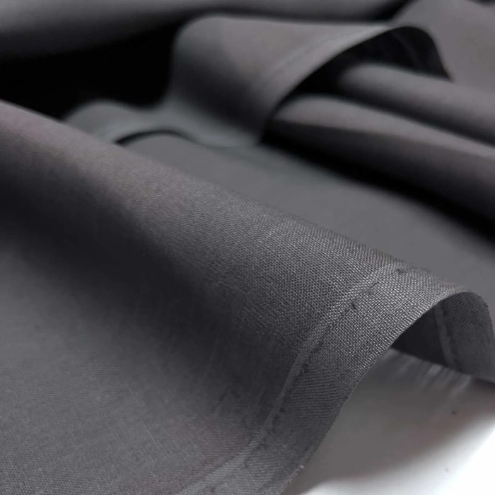 Tissu grande largeur pur lin gris anthracite Tissu grande largeur pur lin gris anthracite