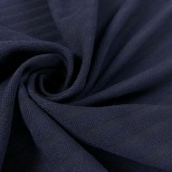 Tissu lainage à rayure bleu uni Tissu lainage à rayure bleu uni