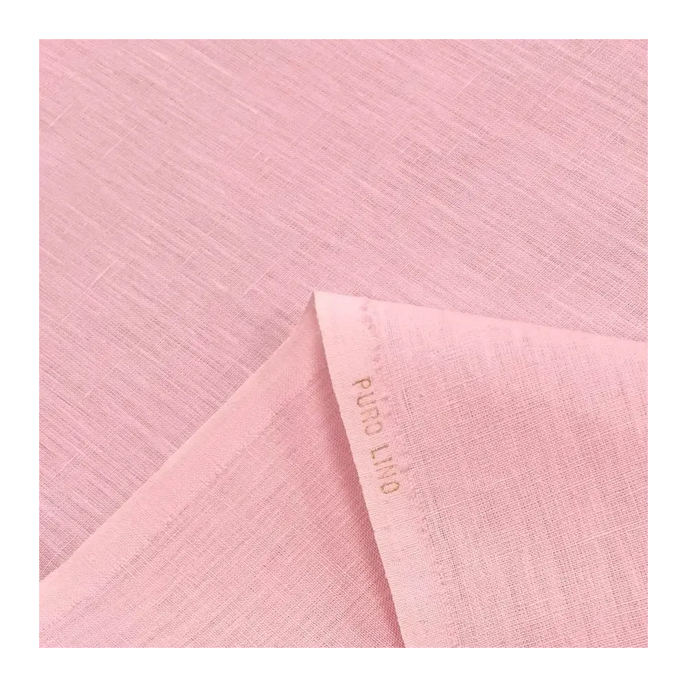 Tissu grande largeur pur lin rose 310cm