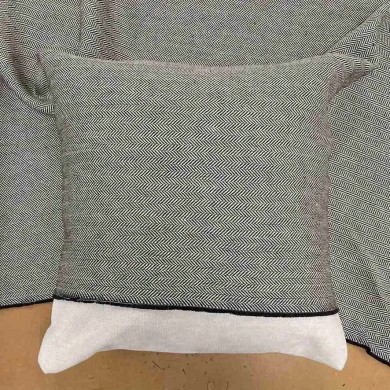 Tissu coton tweed chevron blanc noir - Tissu d'éditeur Tissu coton tweed chevron blanc noir - Tissu d'éditeur