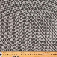 Tissu coton tweed chevron blanc noir - Tissu d'éditeur