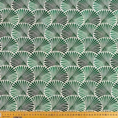 Tissu jacquard polyester japonais ginkgo vert Tissu jacquard polyester japonais ginkgo vert
