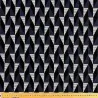 Tissu jacquard polyester coton Jasper bleu noir