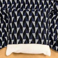 Tissu jacquard polyester coton Jasper bleu noir Tissu jacquard polyester coton Jasper bleu noir