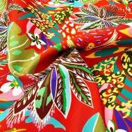 Toile outdoor déperlante perroquet rouge Toile outdoor déperlante perroquet rouge