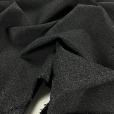 Tissu lainage stretch gris uni Tissu lainage stretch gris uni