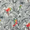 Toile outdoor déperlante perroquet gris noir Toile outdoor déperlante perroquet gris noir