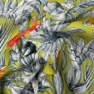 Toile outdoor déperlante perroquet vert kaki Toile outdoor déperlante perroquet vert kaki