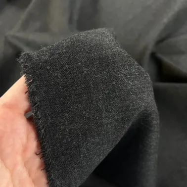 Tissu lainage stretch gris uni