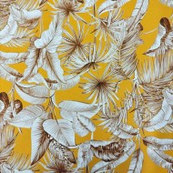 Toile outdoor déperlante bananier jungle jaune Toile outdoor déperlante bananier jungle jaune