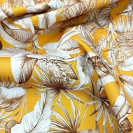 Toile outdoor déperlante bananier jungle jaune Toile outdoor déperlante bananier jungle jaune