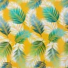 Toile outdoor déperlante feuillage jungle jaune Toile outdoor déperlante feuillage jungle jaune