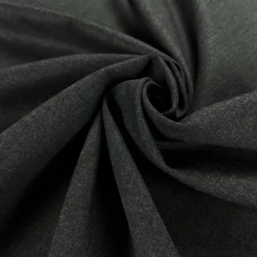 Tissu lainage stretch gris uni