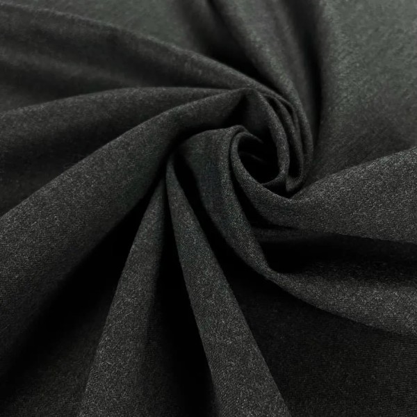 Tissu lainage stretch gris uni Tissu lainage stretch gris uni