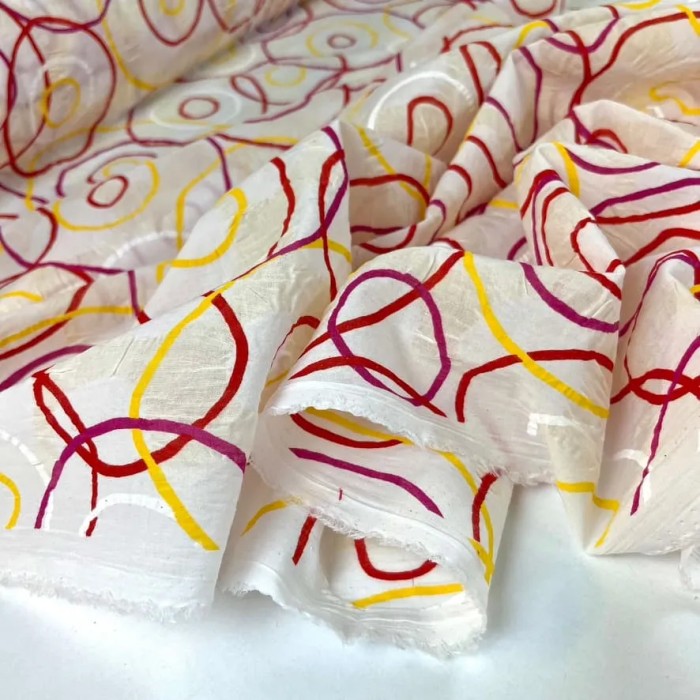 Tissu coton fibre mélangé cercle multi-couleurs Tissu coton fibre mélangé cercle multi-couleurs