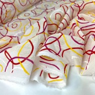 Tissu coton fibre mélangé cercle multi-couleurs Tissu coton fibre mélangé cercle multi-couleurs