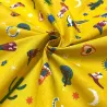Tissu coton imprimé Santiags jaune