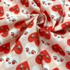 Tissu coton imprimé Chouchou fraise Tissu coton imprimé Chouchou fraise