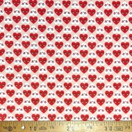 Tissu coton imprimé Chouchou fraise