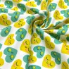 Tissu coton imprimé Chouchou vert Tissu coton imprimé Chouchou vert