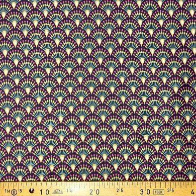 Tissu coton imprimé Ginza violet