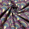 Tissu coton imprimé Ginza violet Tissu coton imprimé Ginza violet