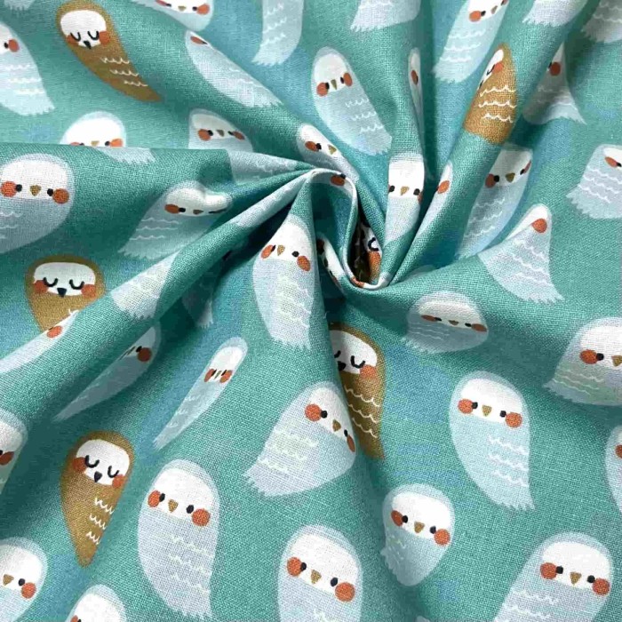 Tissu coton imprimé Mahol turquoise Tissu coton imprimé Mahol turquoise