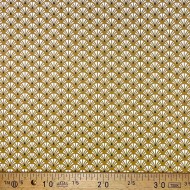 Tissu coton imprimé Yazo moutarde