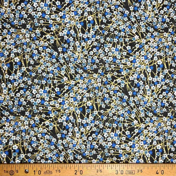 Tissu coton imprimé Japon peanut bleu Tissu coton imprimé Japon peanut bleu