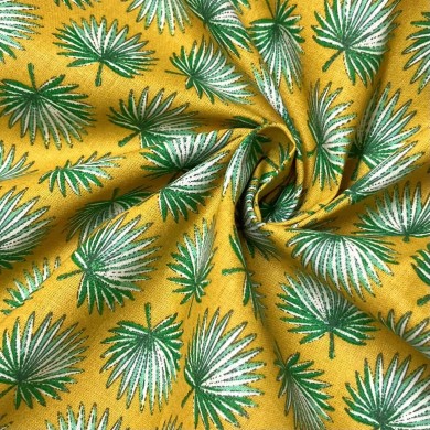 Tissu coton imprimé Quito Jaune