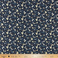Tissu coton imprimé Erika bleu multi couleurs