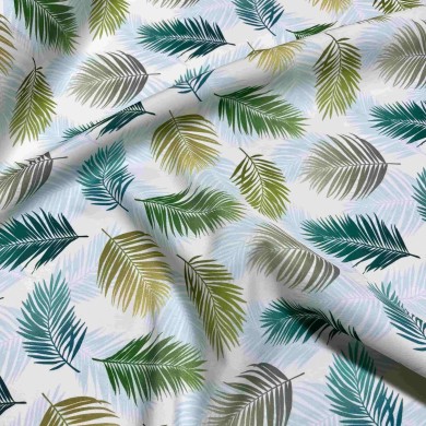 Toile outdoor déperlante Feuille fine bleu vert Toile outdoor déperlante Feuille fine bleu vert