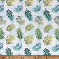 Toile outdoor déperlante Feuille fine bleu vert Toile outdoor déperlante Feuille fine bleu vert