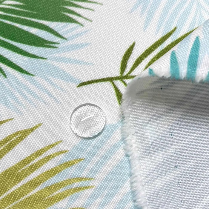 Toile outdoor déperlante Feuille fine bleu vert Toile outdoor déperlante Feuille fine bleu vert