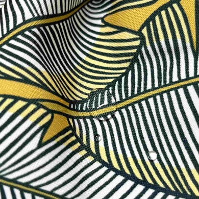 Toile outdoor déperlante grande feuille jaune Toile outdoor déperlante grande feuille jaune