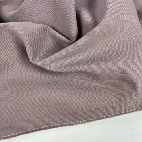 Tissu coton stretch mauve uni