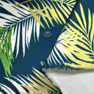 Toile outdoor déperlante Feuille fine bleu vert Toile outdoor déperlante Feuille fine bleu vert