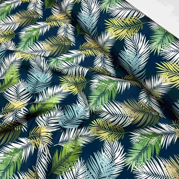 Toile outdoor déperlante Feuille fine bleu vert Toile outdoor déperlante Feuille fine bleu vert
