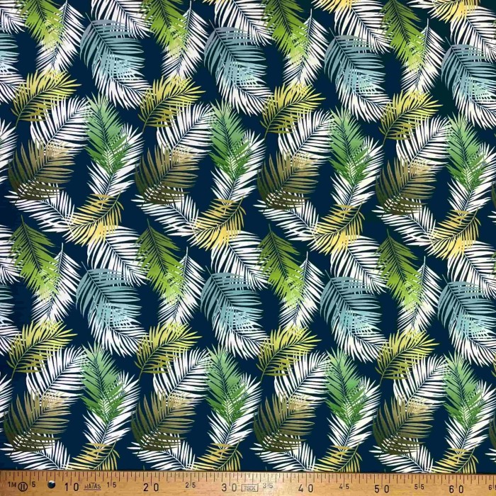 Toile outdoor déperlante Feuille fine bleu vert Toile outdoor déperlante Feuille fine bleu vert