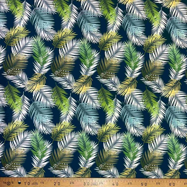 Toile outdoor déperlante Feuille fine bleu vert Toile outdoor déperlante Feuille fine bleu vert