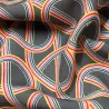 Tissu viscose Arc en ciel gris