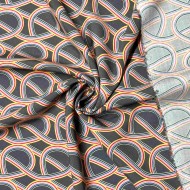 Tissu viscose Arc en ciel gris