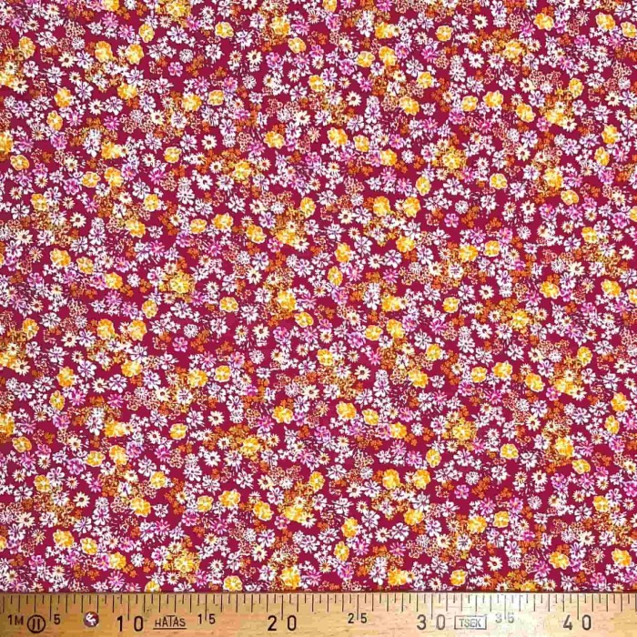 Tissu viscose Petunia rouge
