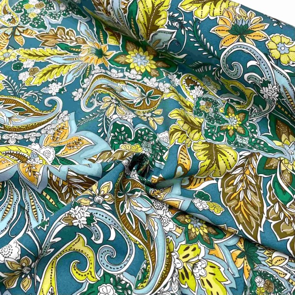 Tissu viscose Kali émeraude Tissu viscose Kali émeraude