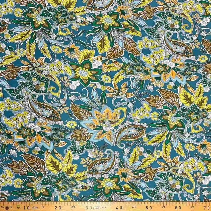 Tissu viscose Kali émeraude