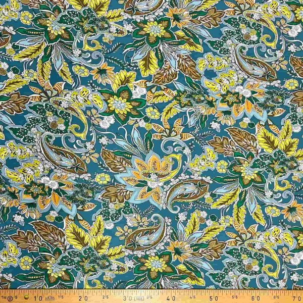 Tissu viscose Kali émeraude Tissu viscose Kali émeraude