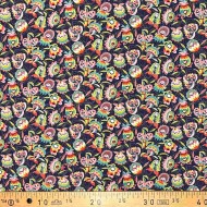 Tissu viscose India océan pink